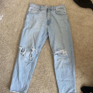 Zara high rise mom jeans